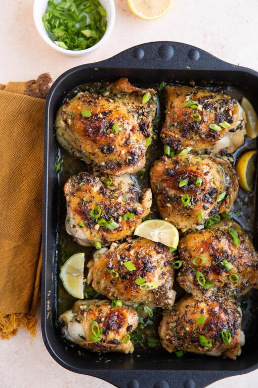 Chicken Thighs with Garlic Sauce