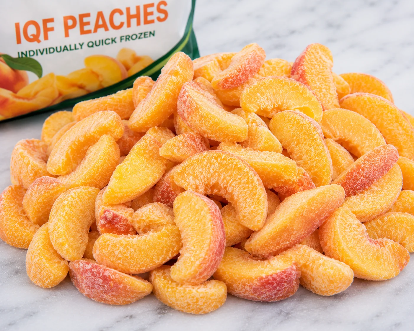 IQF peaches for wholesale supply by TG-Trading B.V.