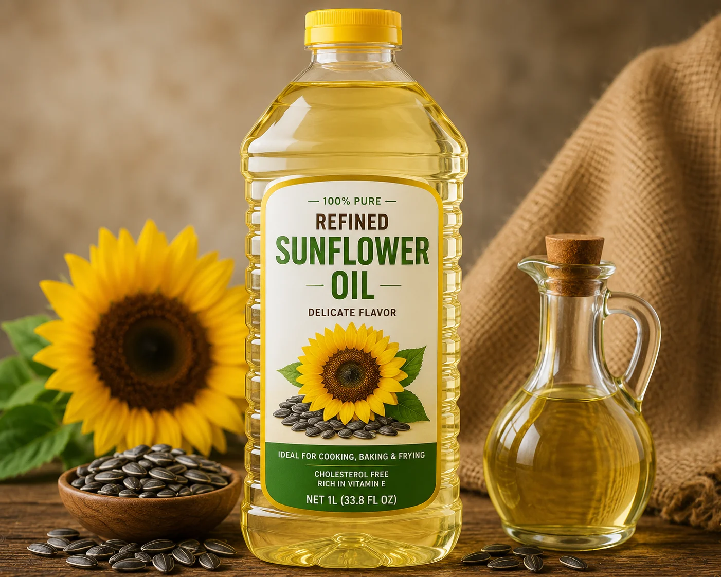 Refined Sunflower Oil - Refined sunflower oil for wholesale supply by TG-Trading B.V.-