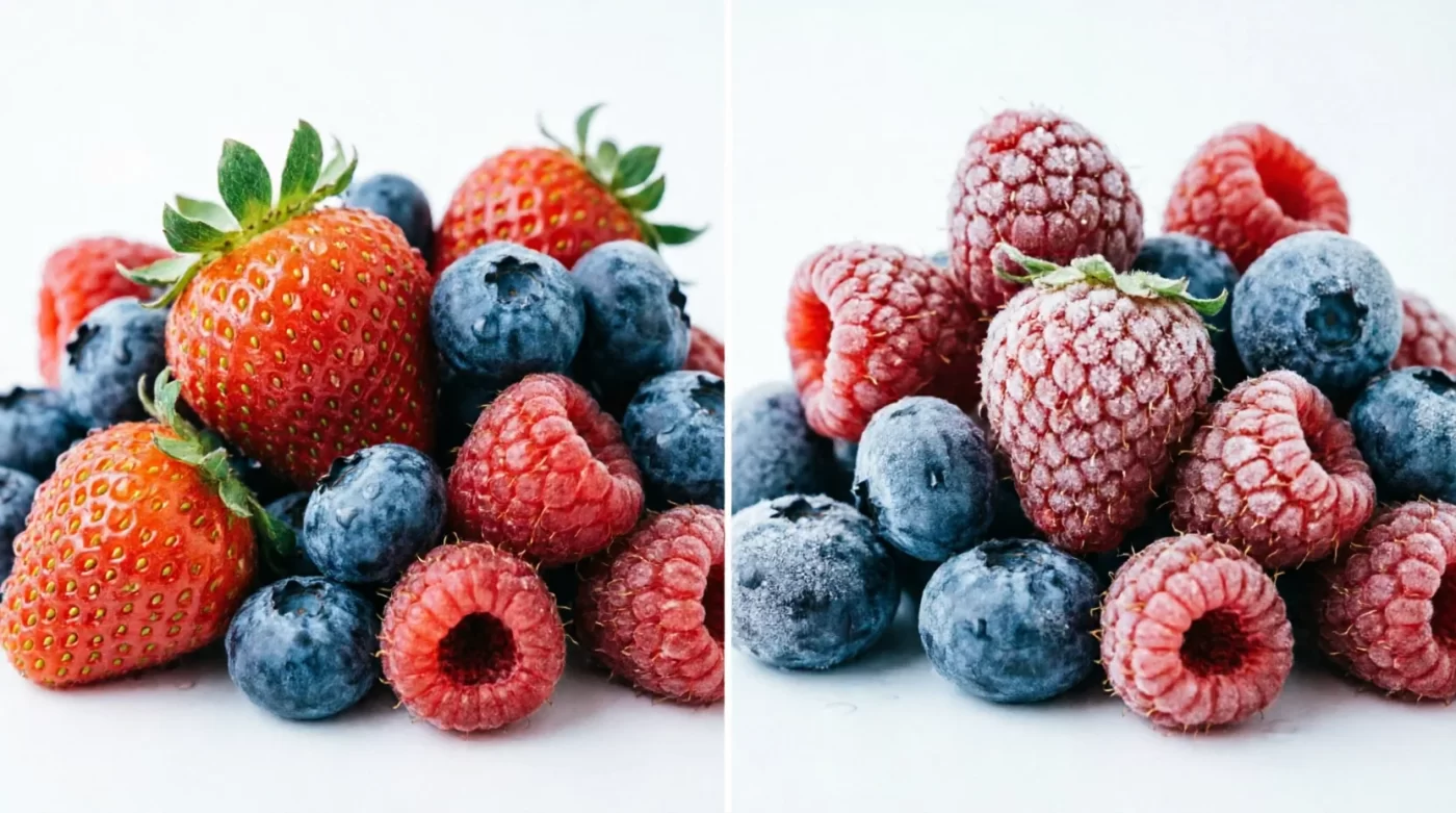Fresh berries compared with IQF frozen berries for nutrient retention in B2B supply