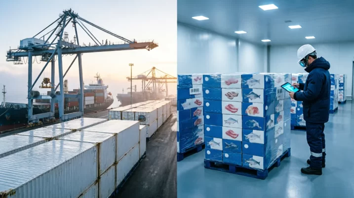 Wholesale frozen protein in reefer containers: cold chain logistics for B2B meat and seafood buyers